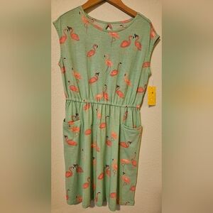 🎀 $8 Rumi+Ryder Girls Flamingo Dress with Pockets